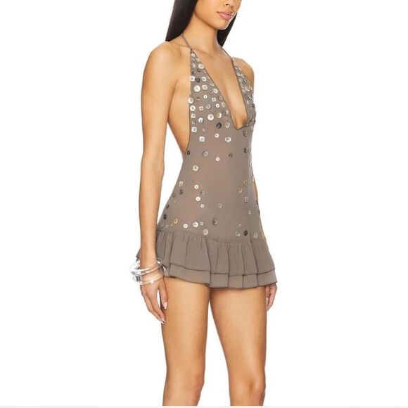 Jaded-london Women's Brown and Khaki Dress - Picture 6 of 6